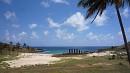 Anakena beach, moaikkal.