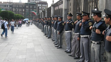 Rendőri jelenlét Mexikóvárosban - nézze meg nagyban is!